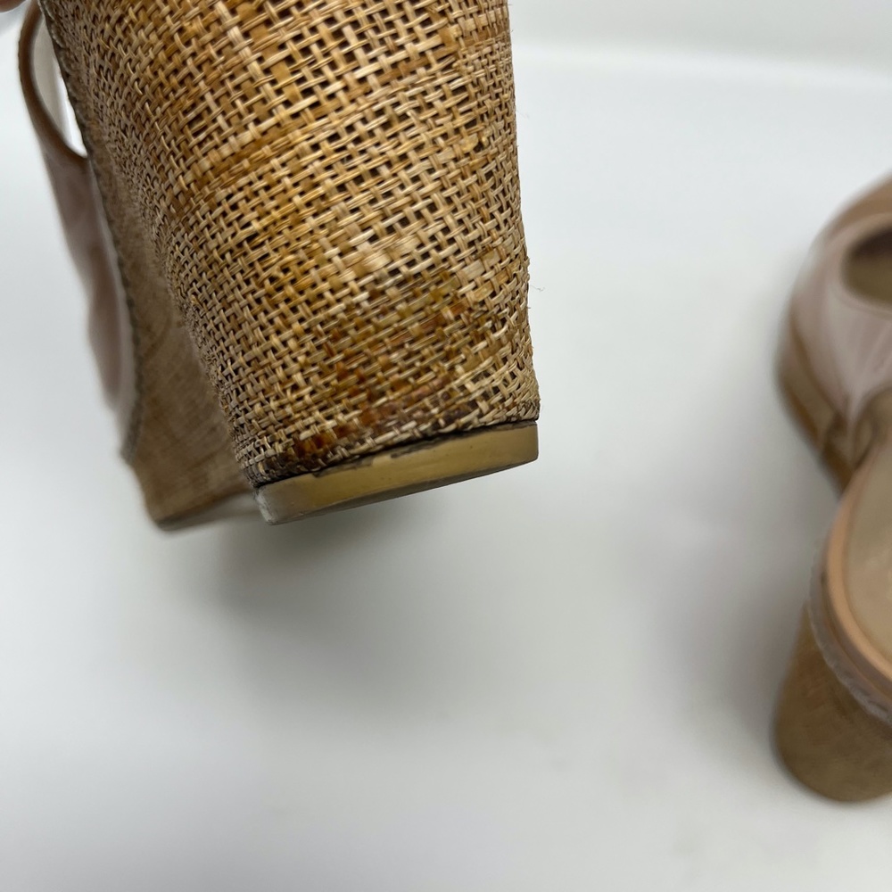 Stuart Weitzman Sling Back Open Toe Wedge Heels N… - image 5